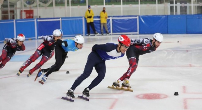  Erzurum'da sürat pateni heyecanı yaşandı